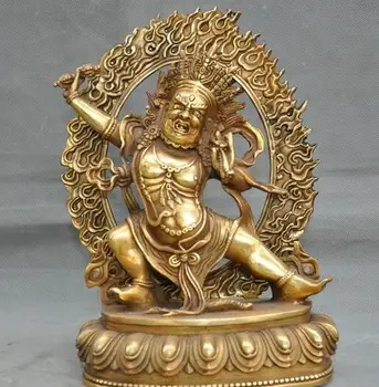 

Tibet Buddhism Bronze Dorje Vajra phurpa Mahakala Wrathful Deity Buddha Statue
