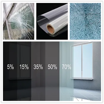 

SUNICE 4mil(0.1millimeter) Clear Security Window Glass Shatterproof Protective Treatment Wrap Film 90cmx200cm(35.4inchX78.7inch)