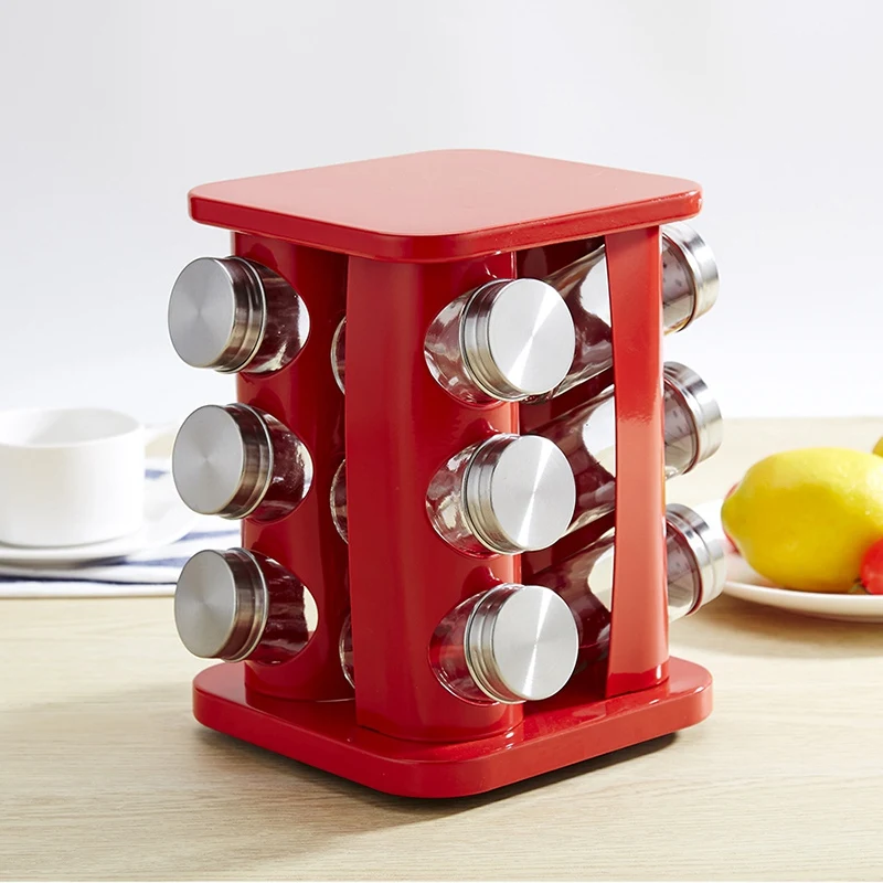

Professional Seasoning Jar Box Stainless Steel Salt Pot Glass Jar Kitchen Supplies Seasoning Box