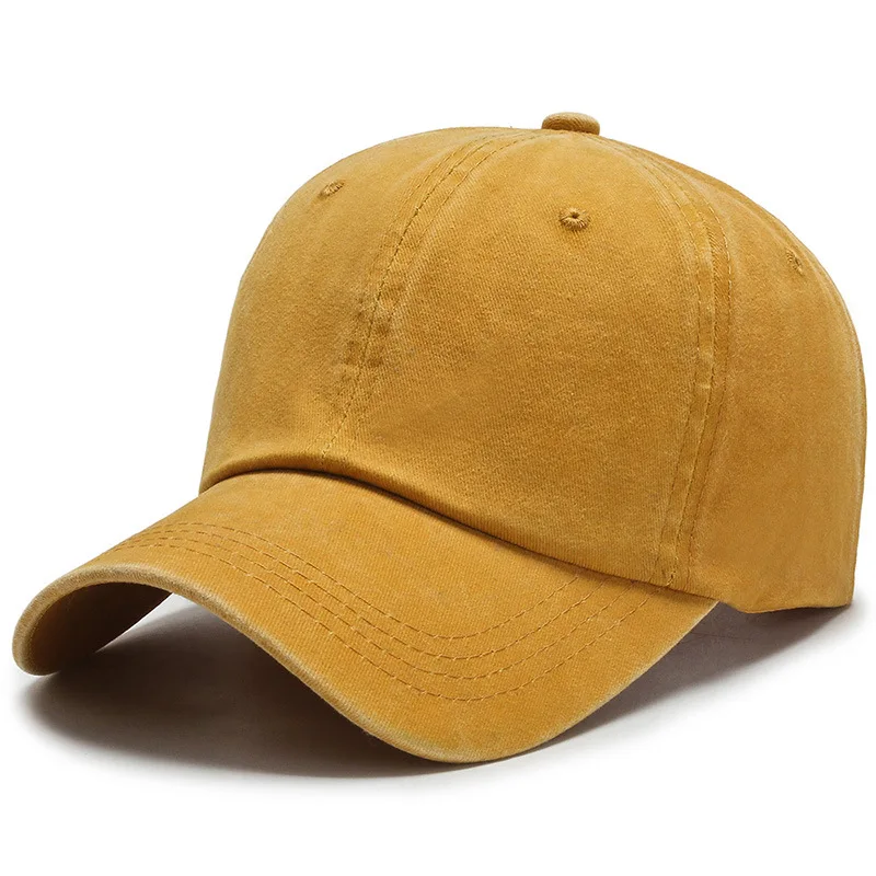 COKK Washed Cotton Adjustable Solid Color Baseball Cap Women Men Unisex Couple Cap Fashion Dad Hat Snapback High Quality