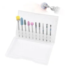 10 шт./компл. Шлифовальная головка для ногтей набор шлифовальная машина для полировки инструмент сверла для ногтей набор Электрический Маникюрный станок аксессуары