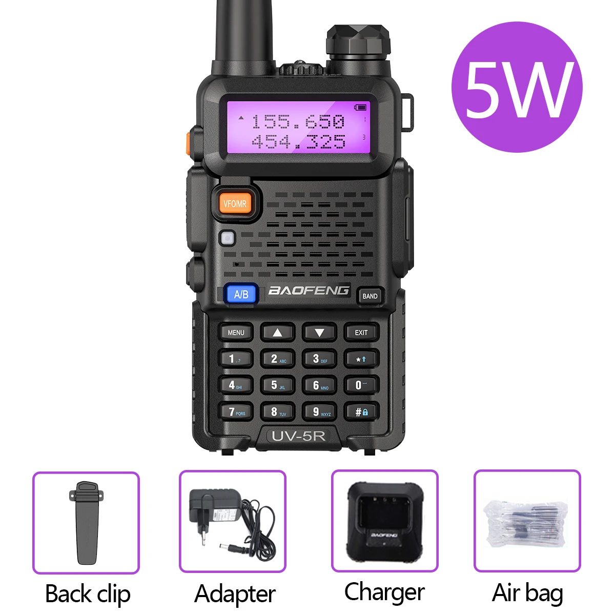 best long range walkie talkie Baofeng BF-UV5R Portable Walkie Talkie Pofung UV-5R VHF/UHF Dual Band Two Way Radio Amateur Radio for Hunting UV-82 UV-9R PLUS military walkie talkie Walkie Talkie