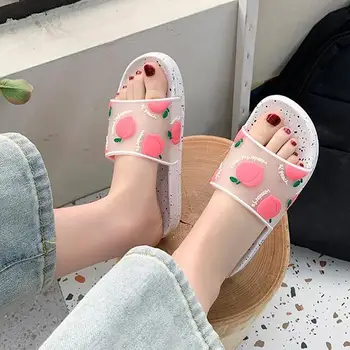 

2020 new cute girl heart jelly slippers women wear net red flip-flops flat sandals and sandals in summer M1121