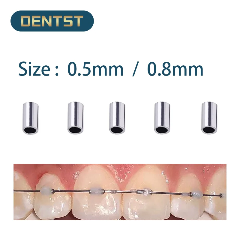 10pcs/bag Orthodontic mini crimpable stops on archwire Bracket Dental