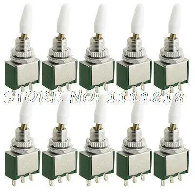 

10pcs AC 250V 2A on-on 2 Way SPDT Single Pole Double Throw 3 Pins Toggle Switch