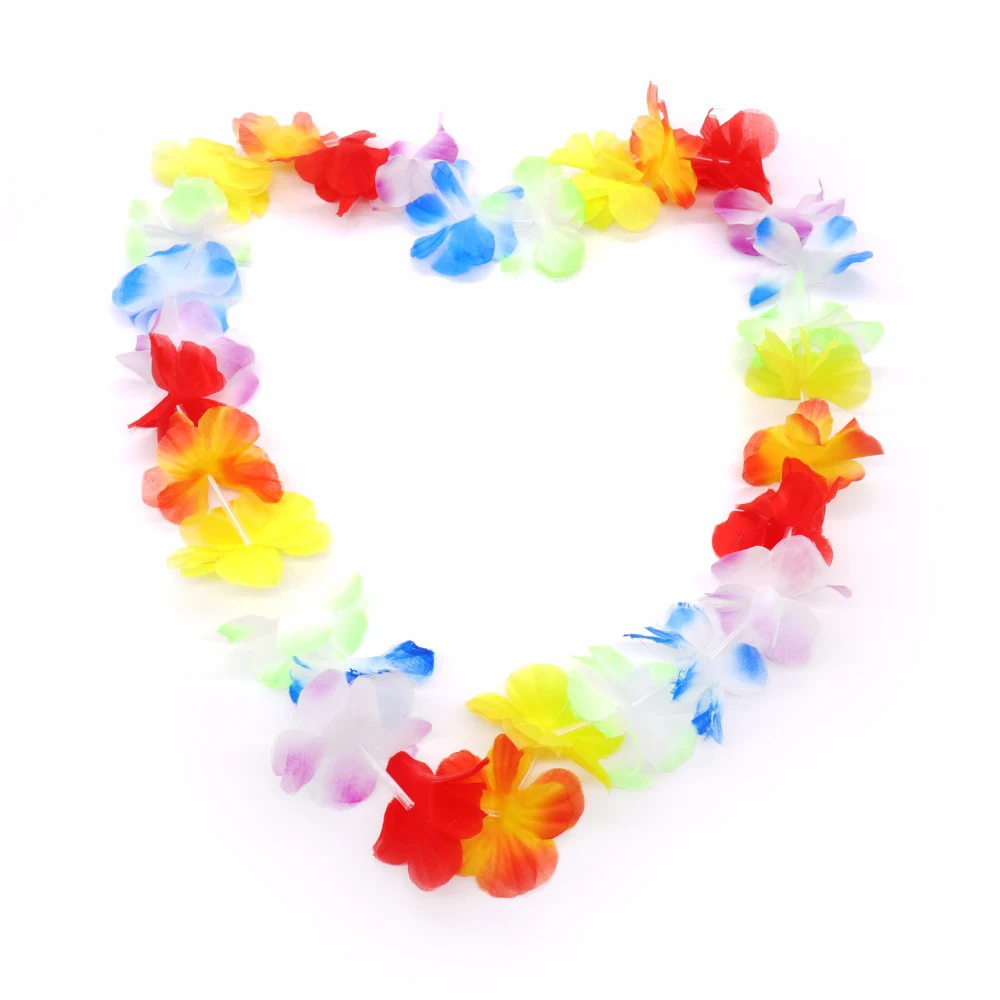 10Pcs Adult Kids Children Flower Wreath Necklace Garland Hula Skirts Hawaii Beach Decor Jungle Carnival Birthday Party Supplies | Дом и сад