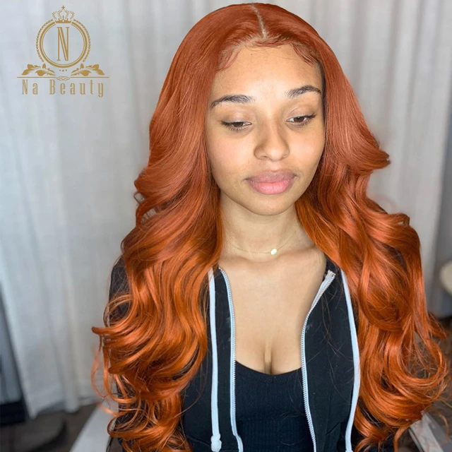 Ginger Orange Color 180 Density 360 Lace Front Human Hair Wigs For Black  Women Loose Wave Pre Plucked With Baby Hair Nabeauty - Lace Wigs -  AliExpress