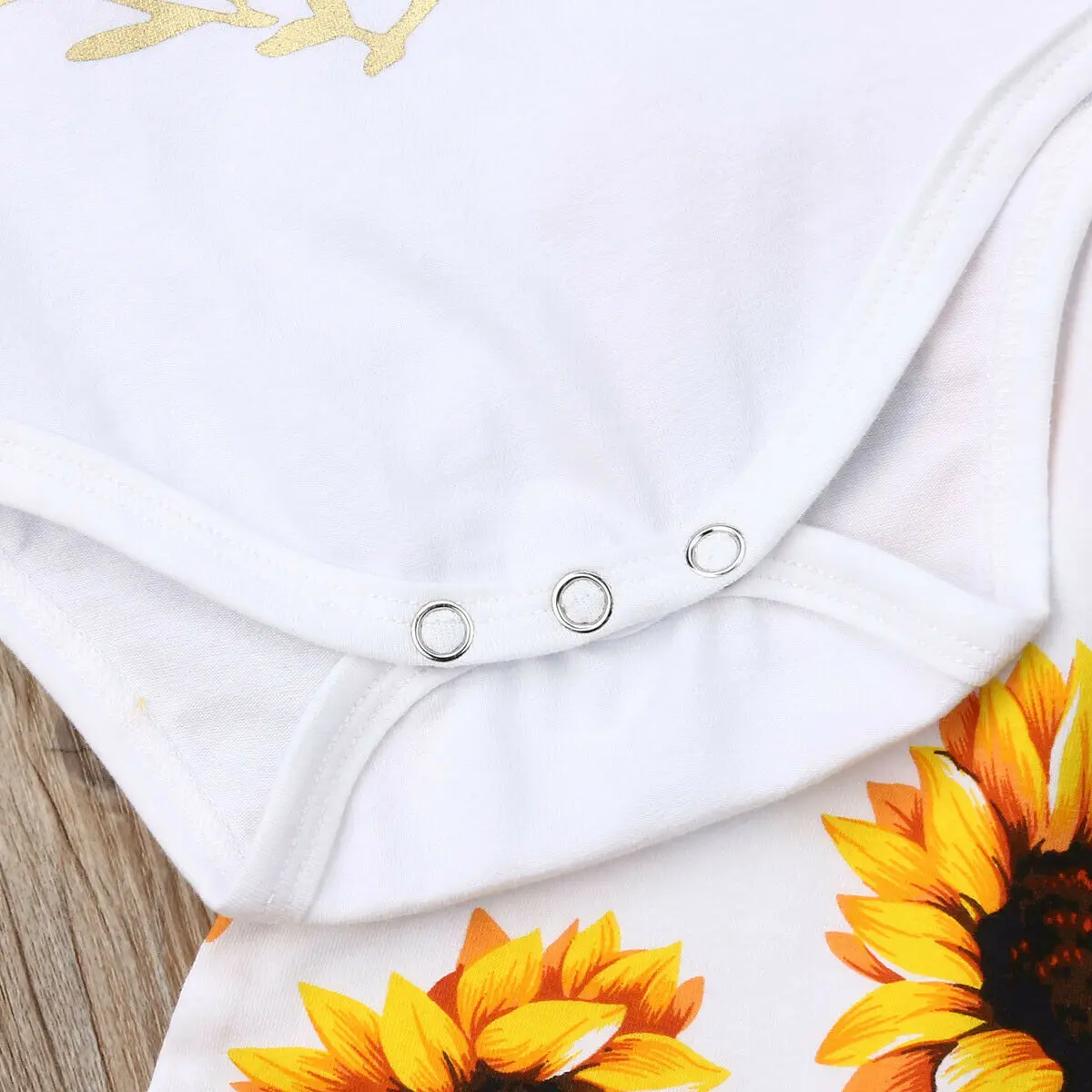 3PCS Set Newborn Baby Boy Girl Long Sleeve Cotton Bodysuit Tops Sunflower Long Pant Trouser Headband Outfits Baby Clothing Set