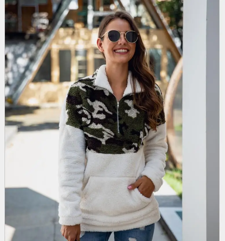 style5 Год весна Искусственный мех плюшевый медведь пальто куртка женская мода толстовки пальто женский длинный рукав ворсистый жакет пальто - Цвет: style5