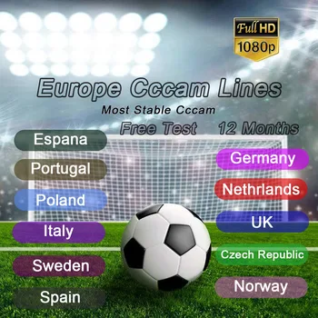 

Cccam Europa Newest 1 year server for Spain/Portugal Nertherland Poland 4K Italy Germany oscam cline used for satellite receiver