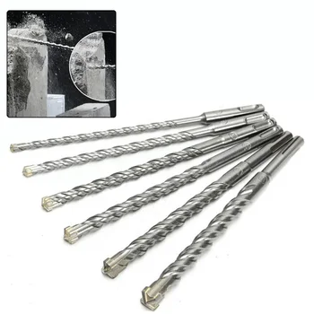 

6pcs 160mm Electric Hammer Drill Bits 6/8/10/12/14 / 16mm Cemented Carbide