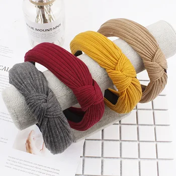

Bohemian Solid Color Hairbands For Women Knot Headbands Hair Bands Girls Hoop Turban Hair Holder Elegant Female Hair Accessories