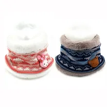 Корейский Winghouse Детский шарф для мальчиков и девочек мультфильм Медведь Кролик Шея Теплая осень зима вязание толстое кольцо глушитель воротник