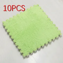 10-Piece Soft Plush Children's Play Mat Set - Cozy EVA Foam Puzzle Carpet - 20pcs (TD1048B)