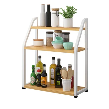 

Kitchen Rack Perforated Free Microwave Seasoning Rack Multi-layer Multi-functional Storage Floor Type Oven Rack