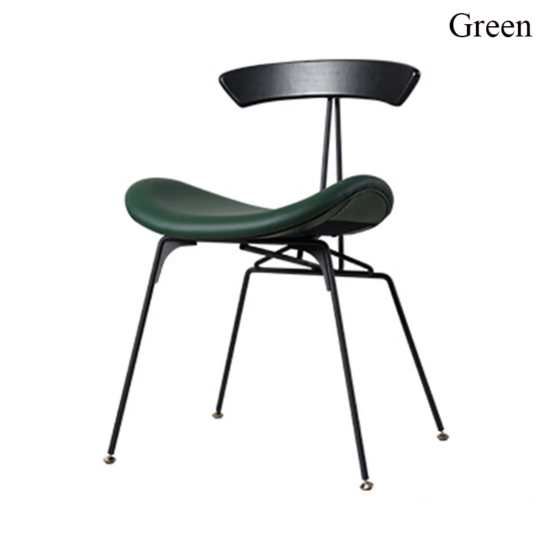Скандинавские Инс промышленный ветер железа ресторан применим к обеденному стулу офис встречи стул в стиле ретро досуг дома кабинет спальня - Цвет: Зеленый