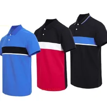 Новая хлопковая Мужская рубашка поло с отстрочкой сетчатая дышащая сухая хлопковая летняя удобная модная одежда с коротким рукавом