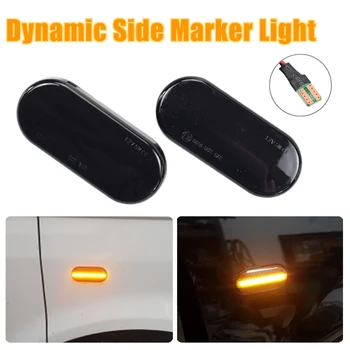 

2Pcs Dynamic LED Side Marker Light Flowing Turn Signal Light Blinker For VW Volkswagen Bora Golf 3/4 Passat Sharan Seat Ford