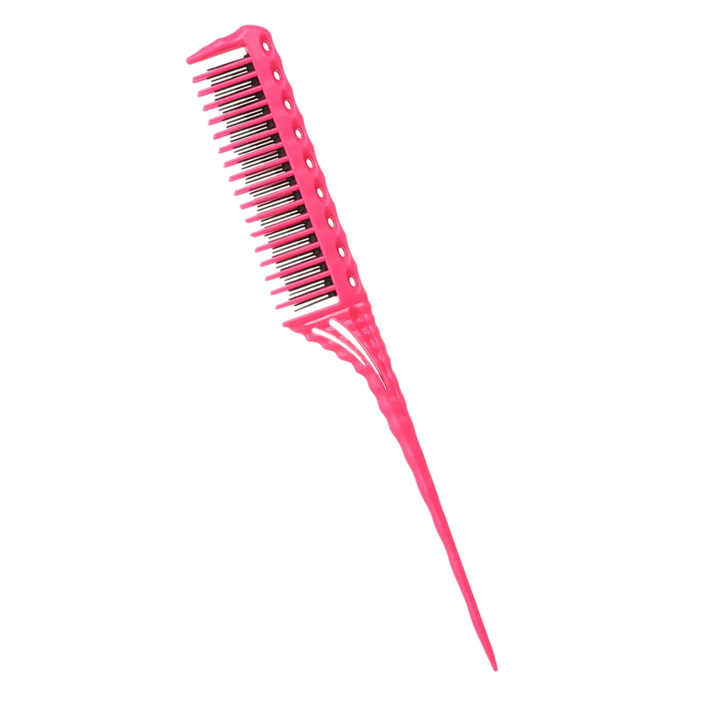 3-Row Teeth Teasing Comb Detangling Brush Rat Tail Comb Adding Volume Back Coming Hairdressing Combs