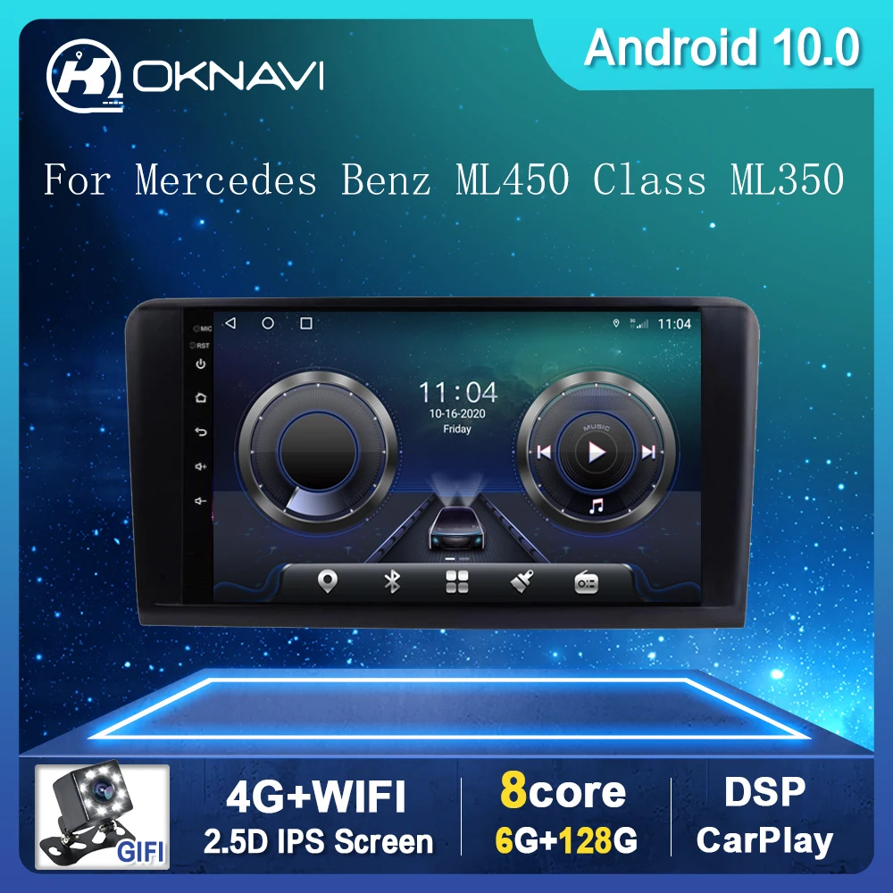 

Android 10 Car Radio Video Player For Mercedes Benz ML 430 450 Class W164 ML350 2005-2013 Auto Bluetooth GPS Stereo No 2 din DVD