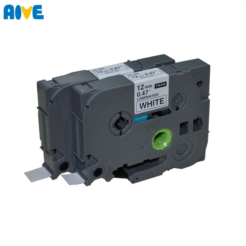 Aive 라미네이트 TZe-131 라벨 테이프 호환 형제 P-touch 12mm 프린터 PT-2210 PTH100 PTE550 tze231 TZe 335