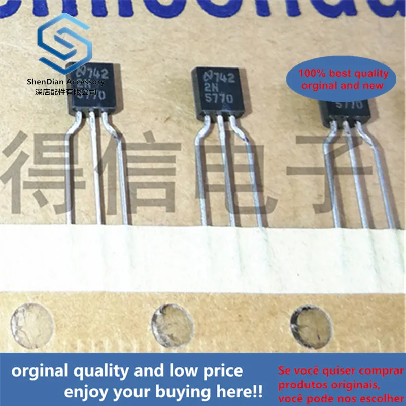 TRANSISTOR EPITAXIAL plano de silicona, original, 2N5770, 5770 a-92, NPN, foto real, 10 Uds., 100%