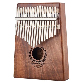 

Karim Bambila 17-Key Acacia Thumb Piano, Keyboard Instrument with Tuning of Study Books, for Musician Beginner,Etc