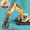 64CM Simulation RC Excavator 660 Degree Rotation Console Telescopic Boom Alloy Bucket DIY Assemble Pile Head And Grab RC Truck 4