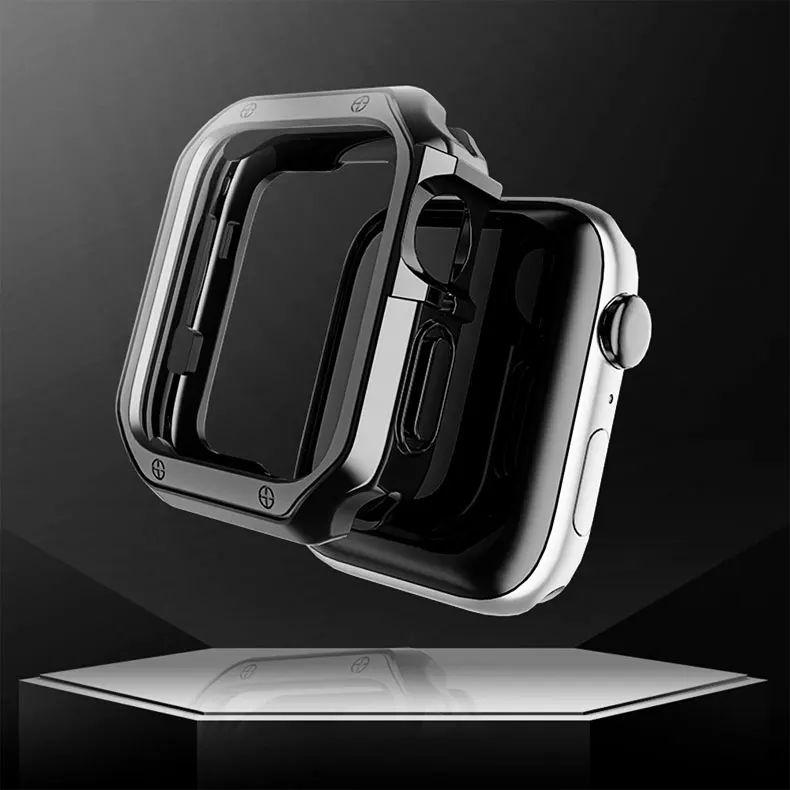 Bracelet pour Apple Watch acier inoxydable et coque de protection