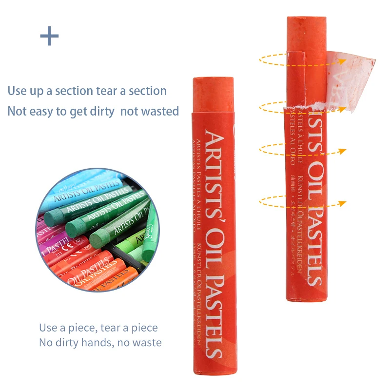 MUNGYO MOPS Oil pastels 12/25/48 Colors Round Shape Oil Pastel for Artist Student Graffiti Painting Drawing Pen Soft Crayon