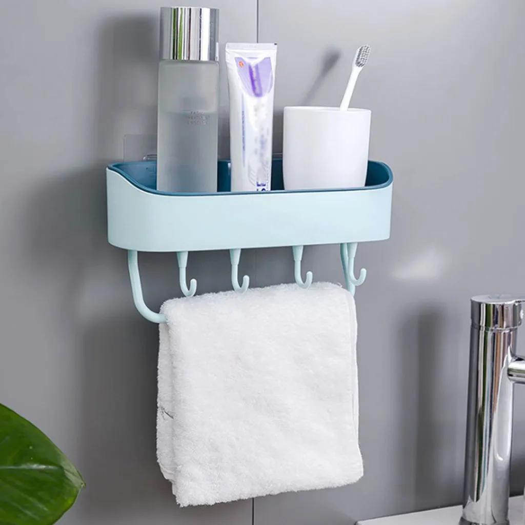 Punch-Free Plastic organizer bathroom Shelf Shower Shampoo Holder storage Rack Organizer articulos para el hogar | Дом и сад