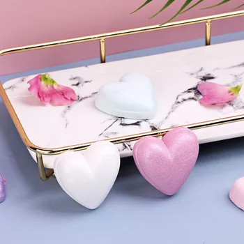 

5pc Heart Shape Bath Salt Ball Body Skin Whiten Relax Stress Relief Bath Shower Flower Essential Oil Natural Bubble Sponge Balls