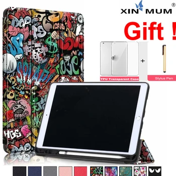 

Magnetic Smart Case Cover for IPad Pro 12.9 2020 Auto Awake Sleep Flip Stand Leather Cover Gift Transparent TPU Case