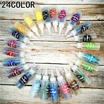 

24 Bottles/Colors Tie Dye Kit Vibrant Fabric Textile Tulip Permanent Paint Clothes DIY Non-toxic DIY One Step Tie Dye