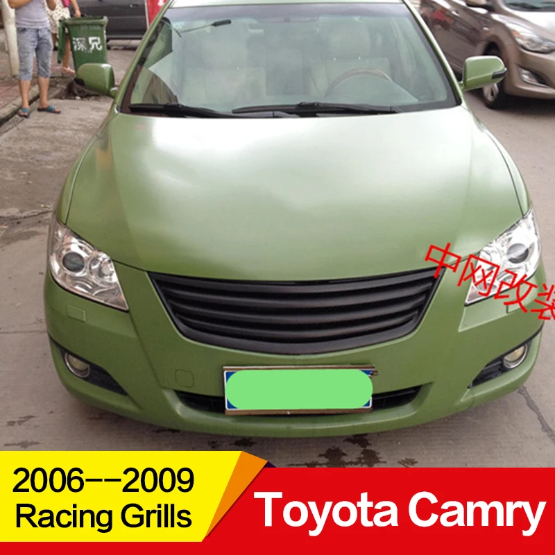

Use for toyota camry racing grills 2006 07 08 09 Year glossy carbon fibre Refitt Front Center Racing Grille Cover Accessories