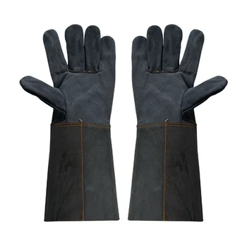 

Welding Glove Work 's Leather Barbecue Gloves Working Garden Protective Anti-scald Splash Proof Long Sleeve Glove