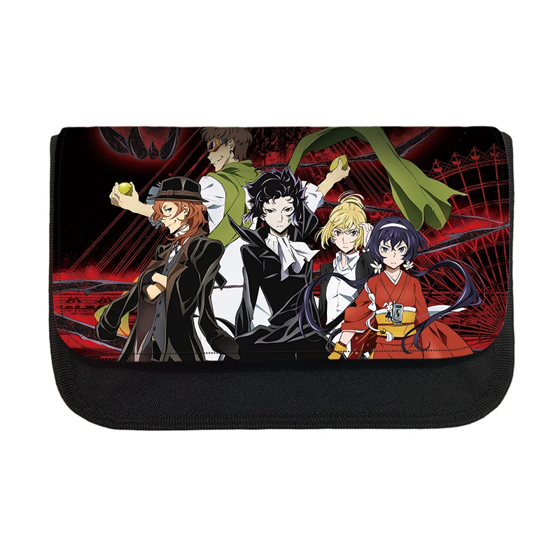 Anime Bungou Stray Dogs Pencil Case For Teenagers Student Cosmetic Bag Children Portable School Supplies Pen Case Gift 2