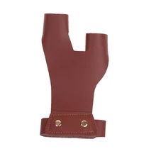 Коровья кожа стрельба из лука 2 пальца левой руки перчатки с рукояткой защита шестерни