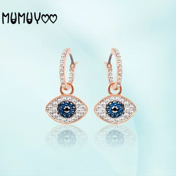 

[Hot Selling] High-quality SWA charm earrings demon eye earrings women earrings earrings give girlfriend gifts
