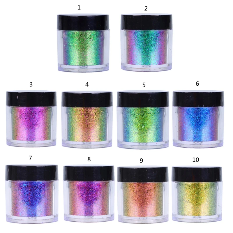 

Coarse Cloud Brocade Powder Colorful Aurora Nail Pigments Dust Nail Glitter Dust Powder Mix Colors Eyeshadow Powder