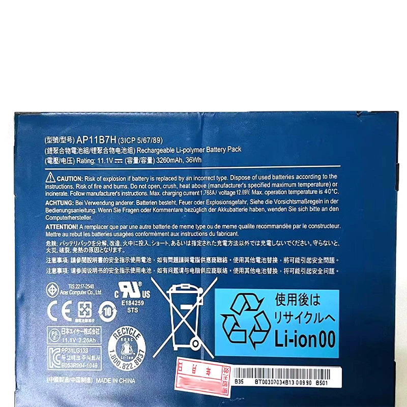 Batteria per Acer Iconia W500 W500P Tablet PC BT.00303.024 BT.00307.034 11.1V 3260mAh AP11B7H AP11B3F 28
