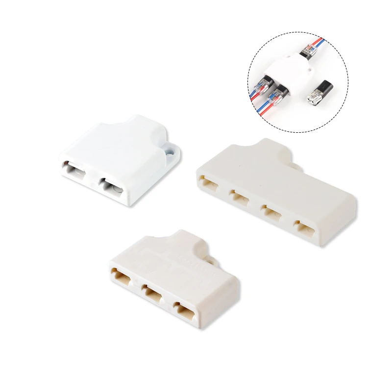Fast Push-in wire connector special splitter for cable crimping terminal 2-pin LED car wiring 1 in 2/3/4 out | Обустройство дома