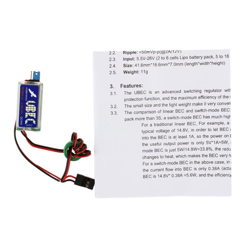 Hobbywing 3A UBEC w/RF шумоподавление RC Выход BEC режим переключения для Lipo