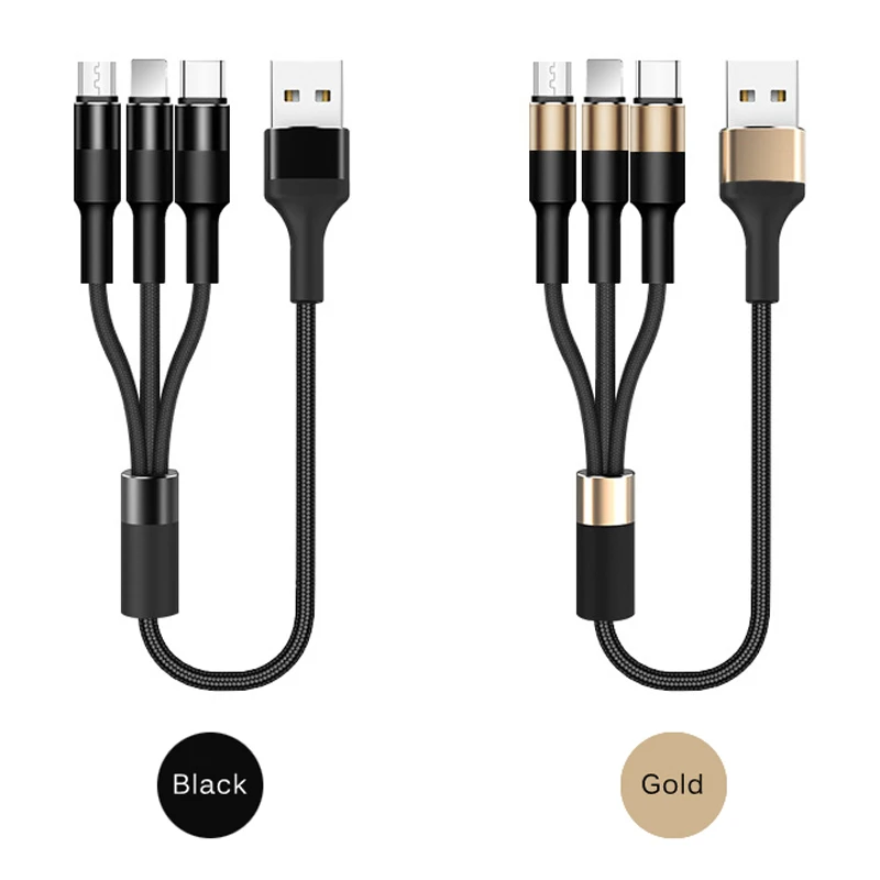 CANDYEIC 3 в 1 USB кабель Быстрая зарядка для samsung A20 30 40 huawei P30 Xiaomi 9T Redmi Note7 8 USB C type-c телефонный кабель Шнур