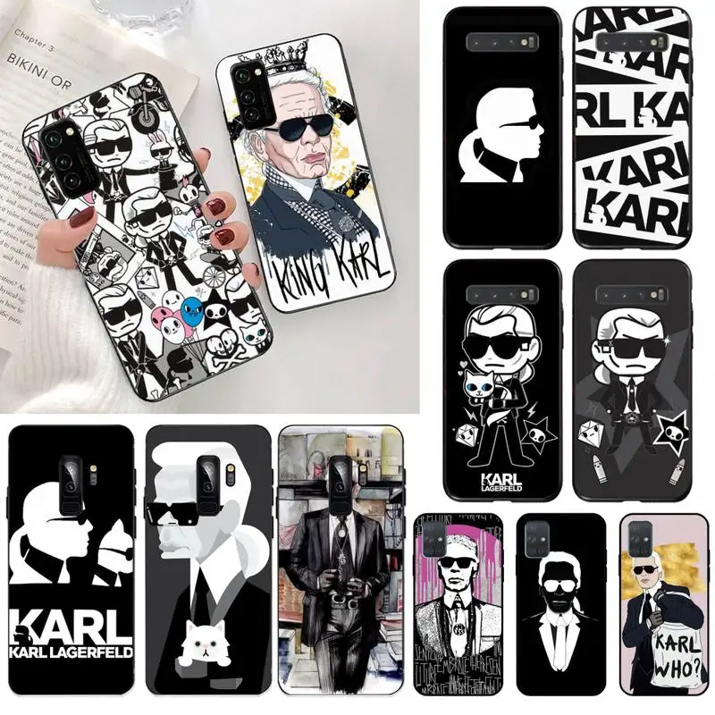 

Lagerfeld Brand designer Phone Case for Samsung S20 plus Ultra S6 S7 edge S8 S9 plus S10 5G lite 2020