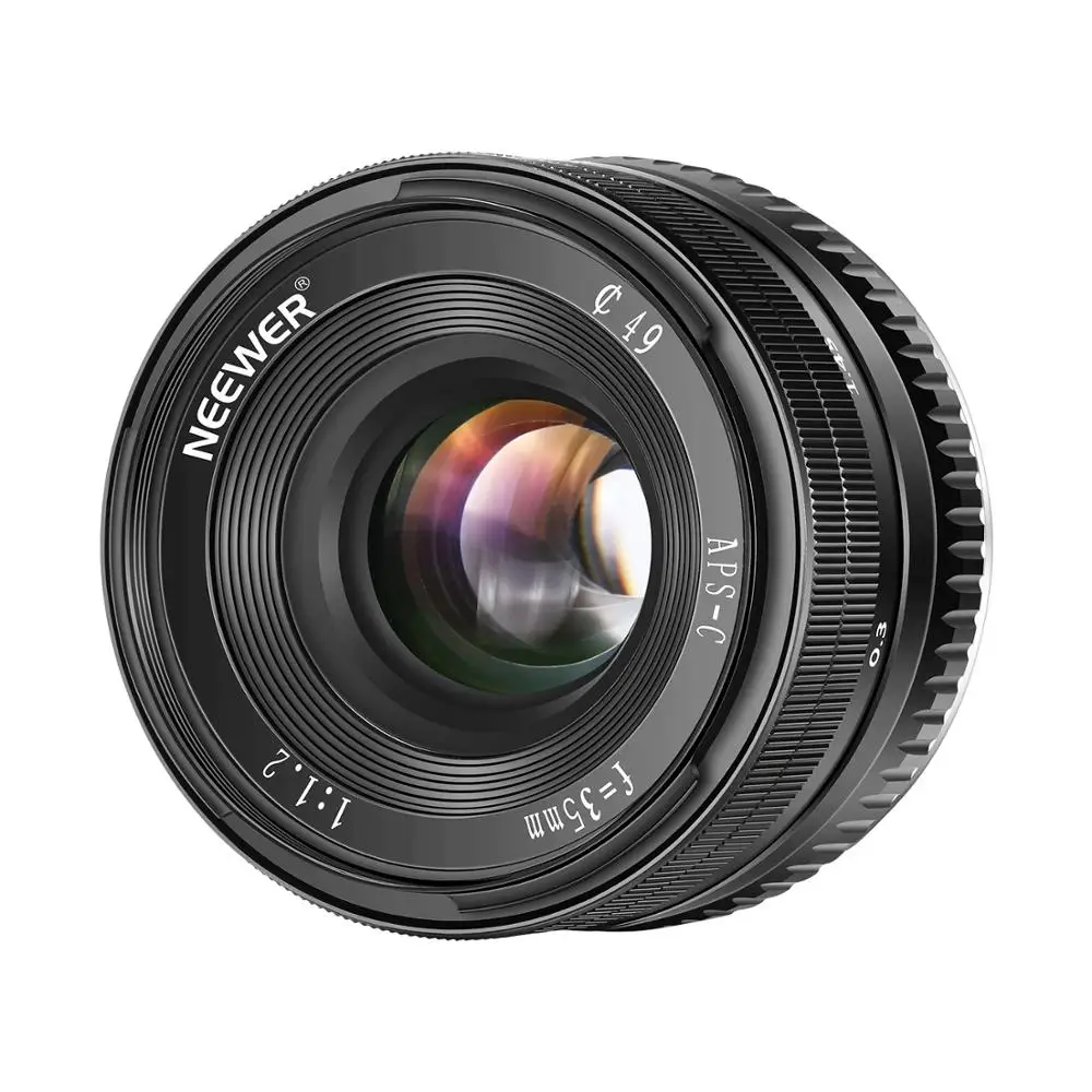 Neewer 35 мм F1.2 большой группа перфорированных APS C Алюминий объектив для Sony E