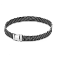 Черный браслет из 925 первобытного серебра ювелирные изделия подарок для женщин