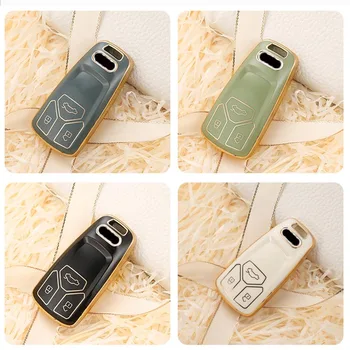 Cover chiate/telecomando per Audi TT A3 A4L Q5L Q7 A5 A6L portachiavi Shell Bags Protector portachiavi accessori Auto - Nuova custodia per chiave Auto in TPU per Audi TT A3 A4L Q5L Q7 A5