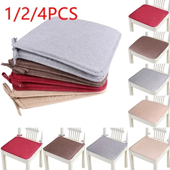 

1/2/4pcs Non-slip Sofa Seat Cushion Solid Color Square Seat Pad Chair Cushion Soft Pillow For Padchair Chairs 40x40cm