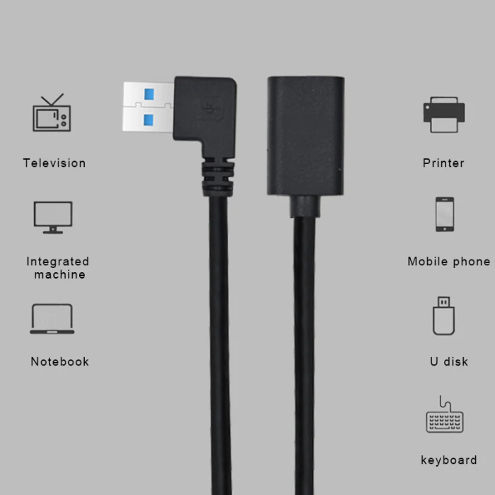USB 3,0 удлинитель 90 градусов высокая скорость портативный для домашнего офиса Бизнес JHP-лучший